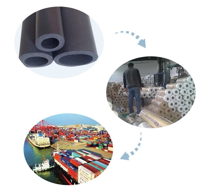 High Quality Tubular NBR PVC Rubber Insulation Tubing Foam Sponge Pipe Heat Insulation Materials
