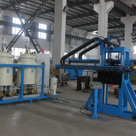 Servo Control Continuous PU Polyurethane Spraying Foaming Machine for Rock Wool Board 