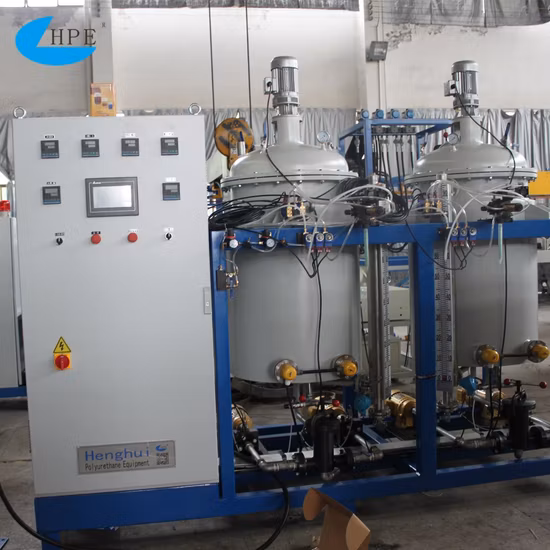 Two Mixing Head Continuous Glue Spray Edge Bonding Polyurethane Foaming Machine